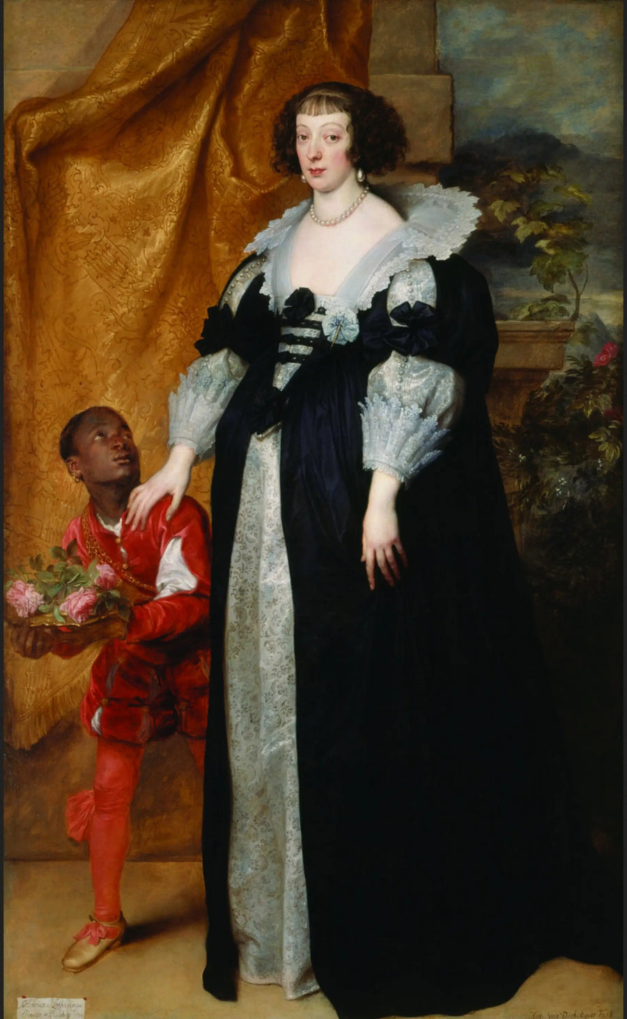 Prinsesse Henriette af Lorraine (1611-1660), ledsaget af en pages - Antoine van Dyck