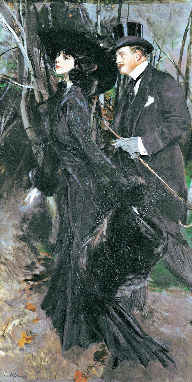 Promenaden i skoven - Giovanni Boldini