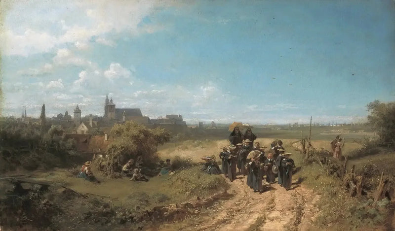 Klosterets spadseretur - Carl Spitzweg