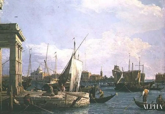 La Punta della Dogana - Giovanni Antonio Canal - Reproductions de tableaux et peintures haut de gamme