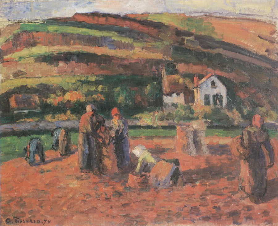 Kartoflernes høst - Camille Pissarro