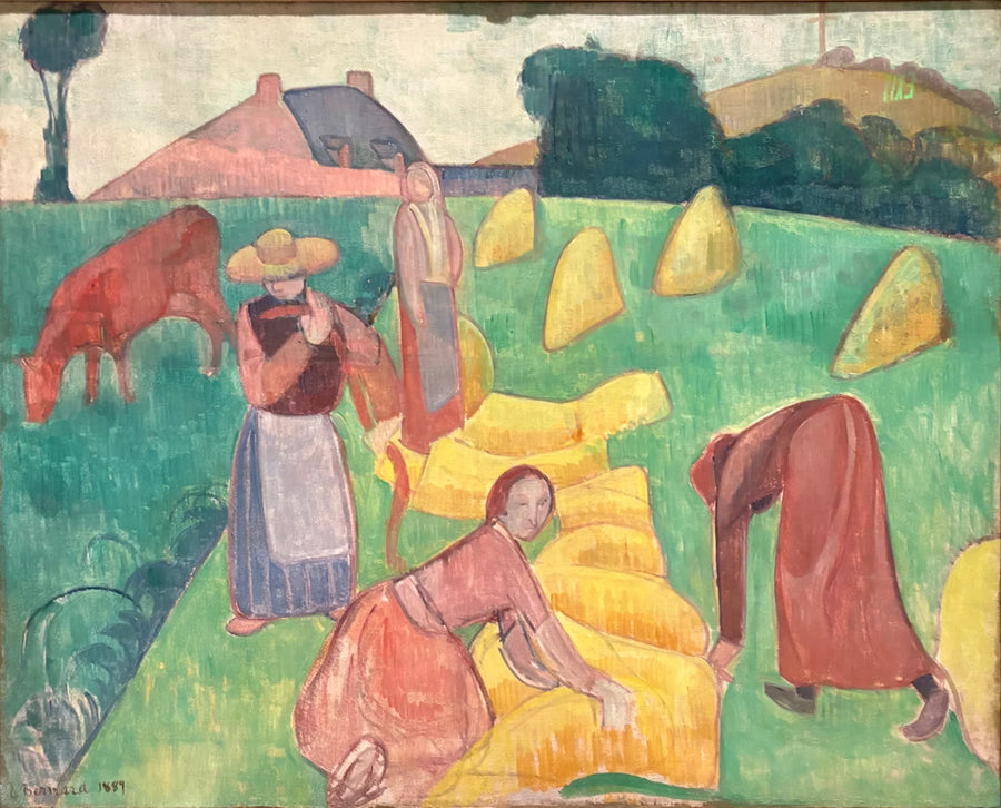 Høsten af hvede - Émile Bernard