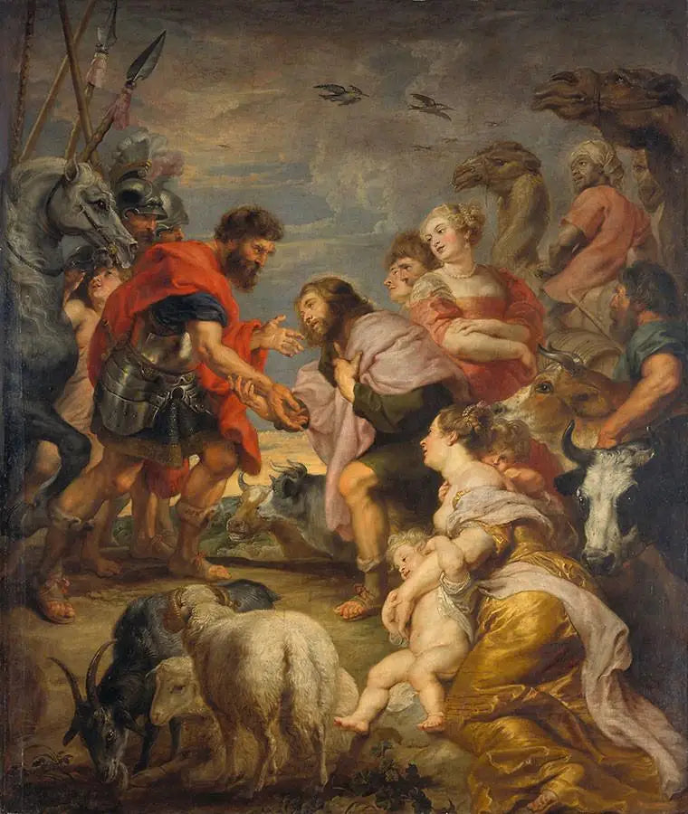 Esau og Jakobs forsoning - Peter Paul Rubens