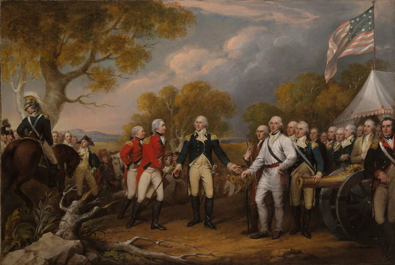General Burgoynes overgivelse ved Saratoga, den 16. oktober 1777 - John Trumbull