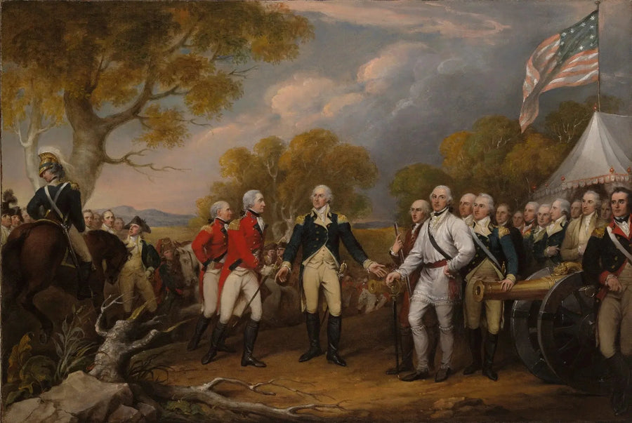 General Burgoynes overgivelse ved Saratoga, den 16. oktober 1777 - John Trumbull