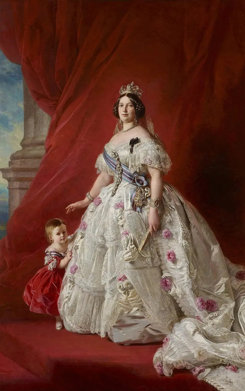 Dronning Isabelle II med Prinsessen af Asturien - Franz Xaver Winterhalter