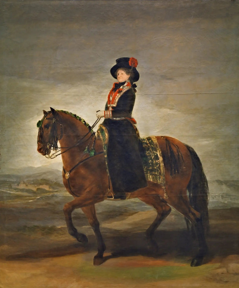 Dronning María Luisa til hest - Francisco de Goya