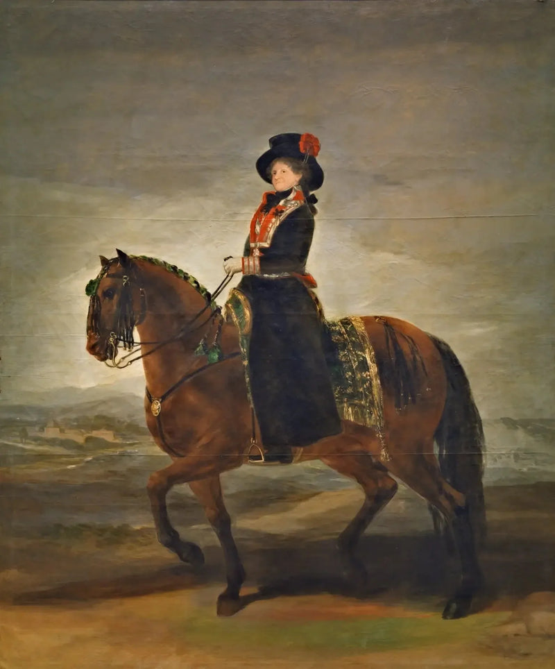 Dronning María Luisa til hest - Francisco de Goya