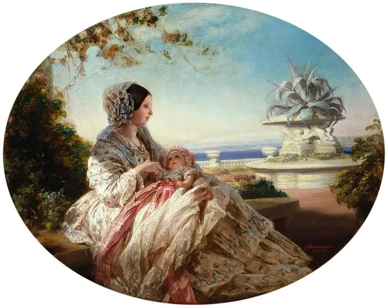 Dronning Victoria med prins Arthur - Franz Xaver Winterhalter