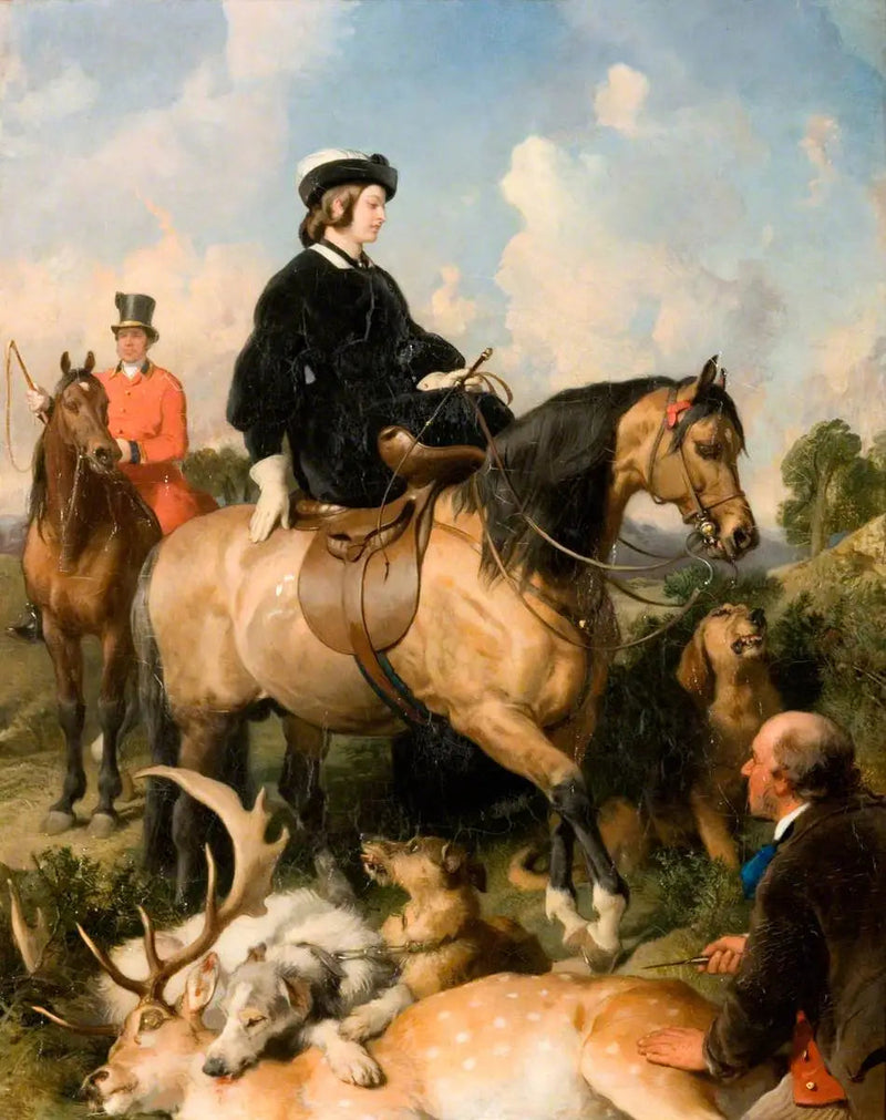Dronning Victoria i Windsor-parken - Edwin Henry Landseer