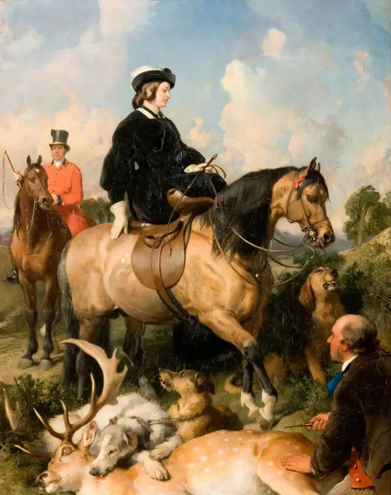 Dronning Victoria i Windsor-parken - Edwin Henry Landseer