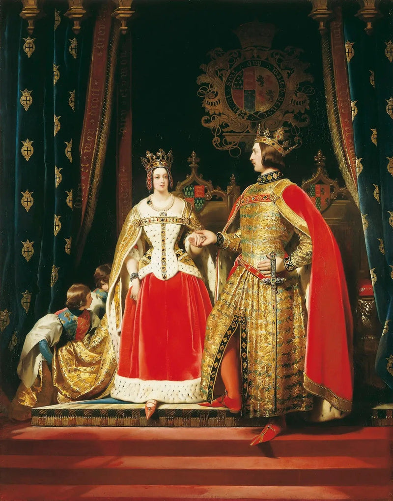 Dronning Victoria og prins Albert ved kostumefesten den 12. maj 1842 - Edwin Henry Landseer