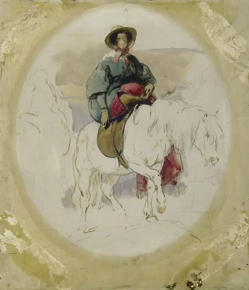 Dronning Victoria på en Highland-hest - Edwin Henry Landseer