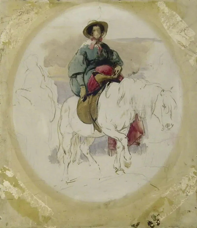 Dronning Victoria på en Highland-hest - Edwin Henry Landseer