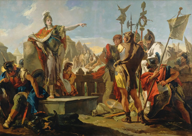 Dronning Zenobia taler til sine soldater - Giovanni Battista Tiepolo