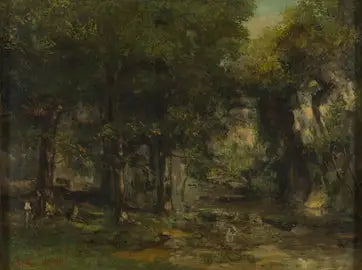 La remise des hjorte au Plaisir-Fontaine-floden - Gustave Courbet
