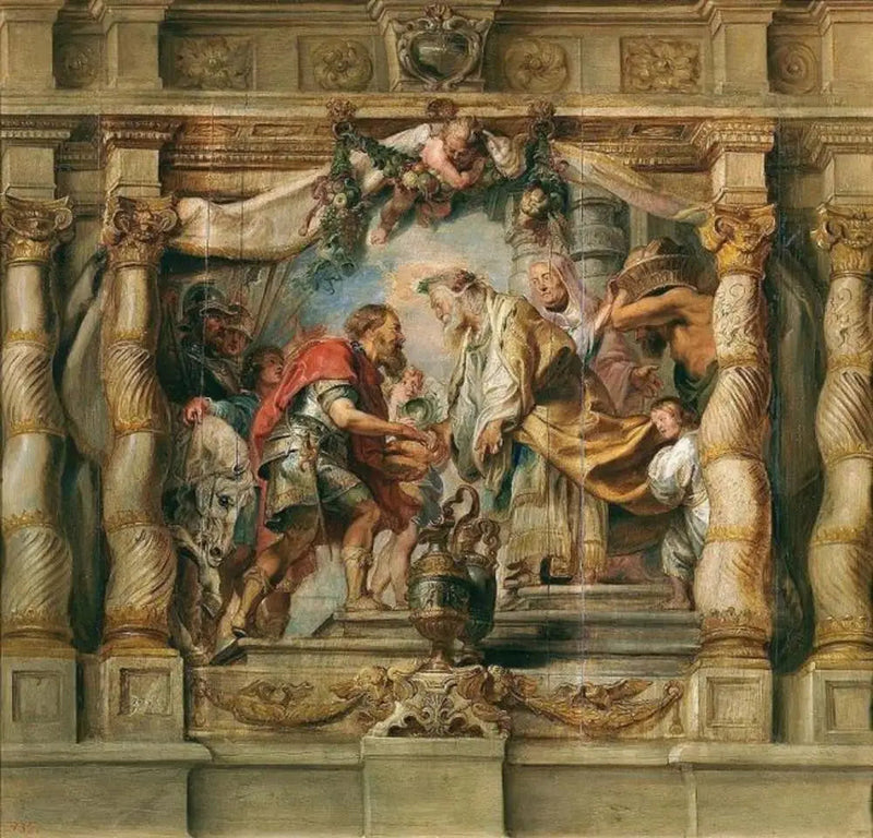 Abraham og Melkisedek mødet - Peter Paul Rubens