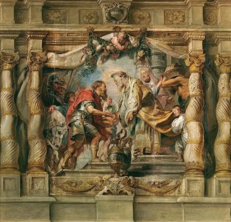 Abraham og Melkisedek mødet - Peter Paul Rubens