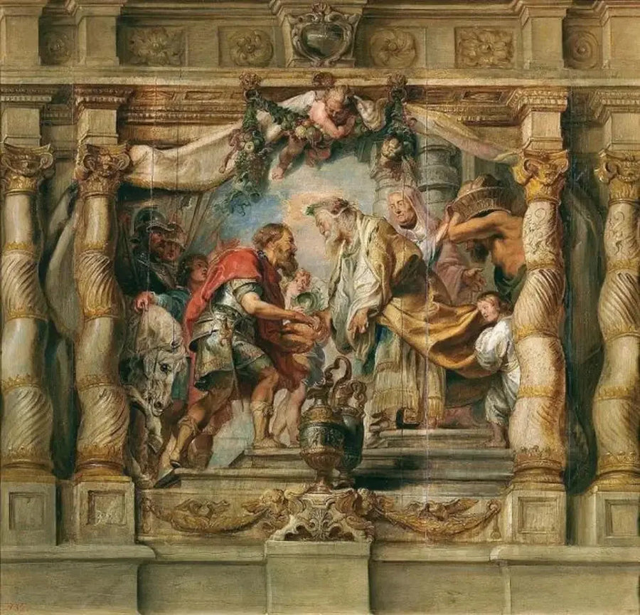 Abraham og Melkisedek mødet - Peter Paul Rubens