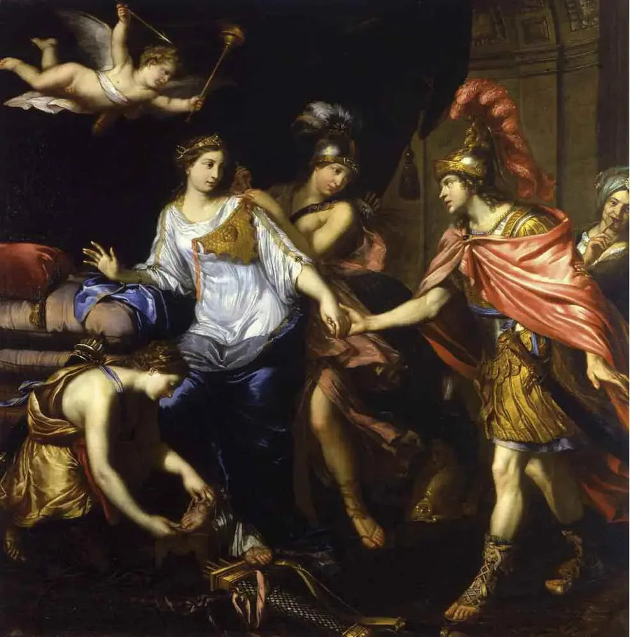 Alexandres møde med Amazonekongeninden - Pierre Mignard