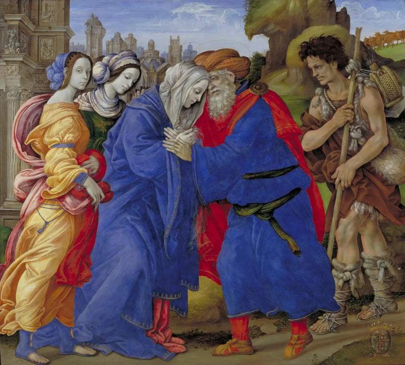 Anne og Joakims møde ved Den Gule Port - Filippino Lippi