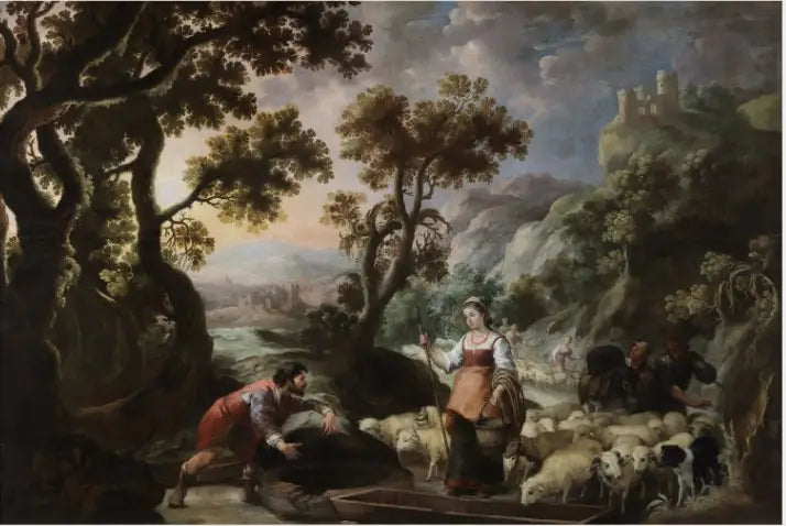 Jakobs og Rachels møde ved brønden - Bartolomé Esteban Murillo