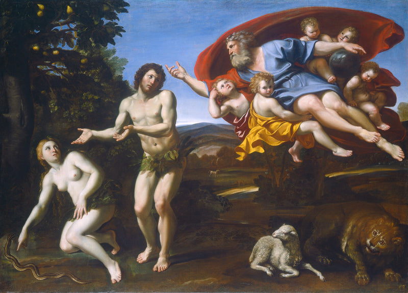 Adams og Evas skældud - Domenichino