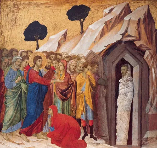 Lazarus' Opstandelse - Duccio di Buoninsegna