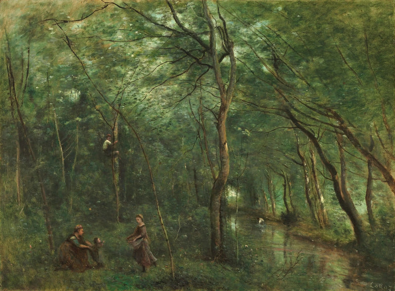 Den Grønne Kyst - Jean-Baptiste Camille Corot