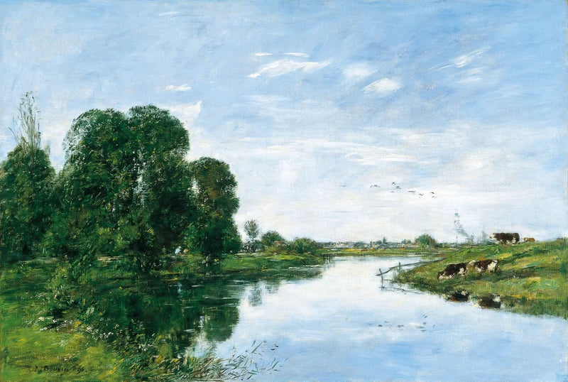 Floden Touques ved Saint-Arnoult - Eugène Boudin