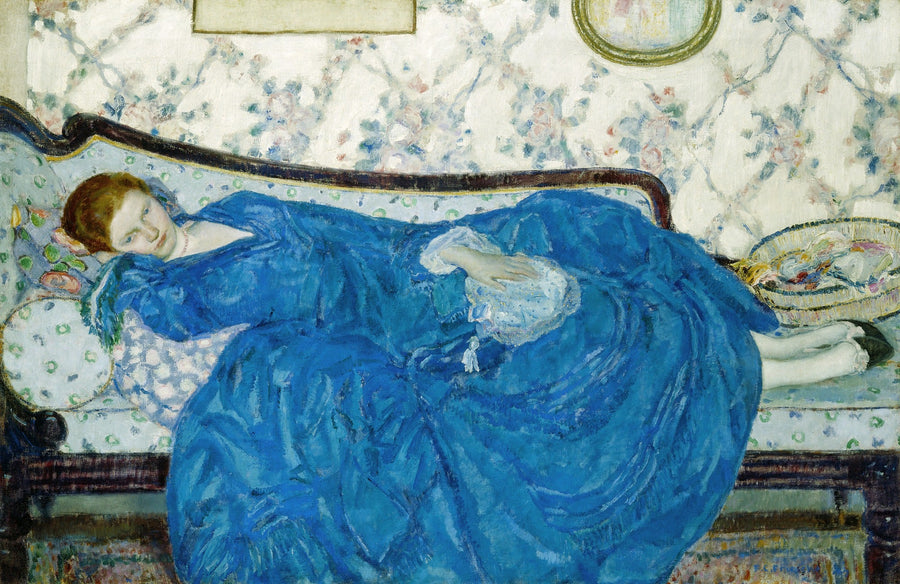 Den blå kjole - Frederick Carl Frieseke