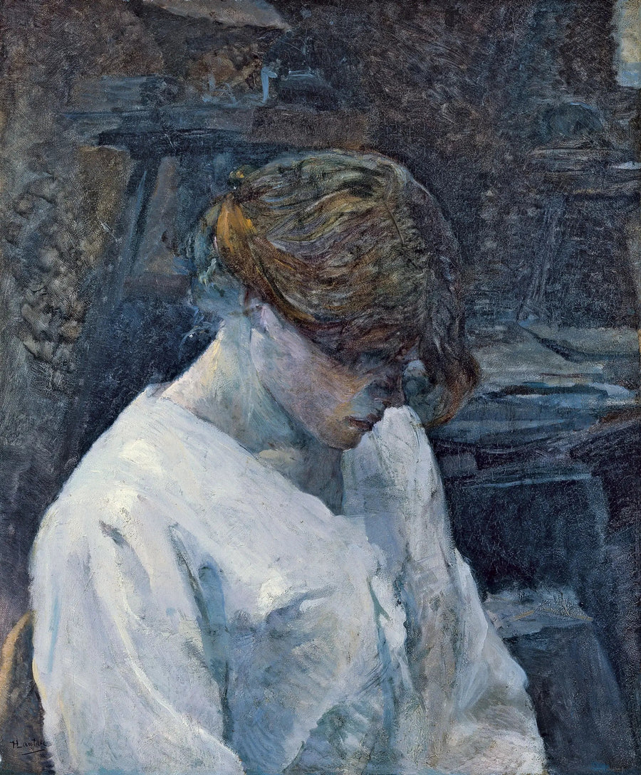 Den rødhårede i hvid bluse - Henri de Toulouse-Lautrec