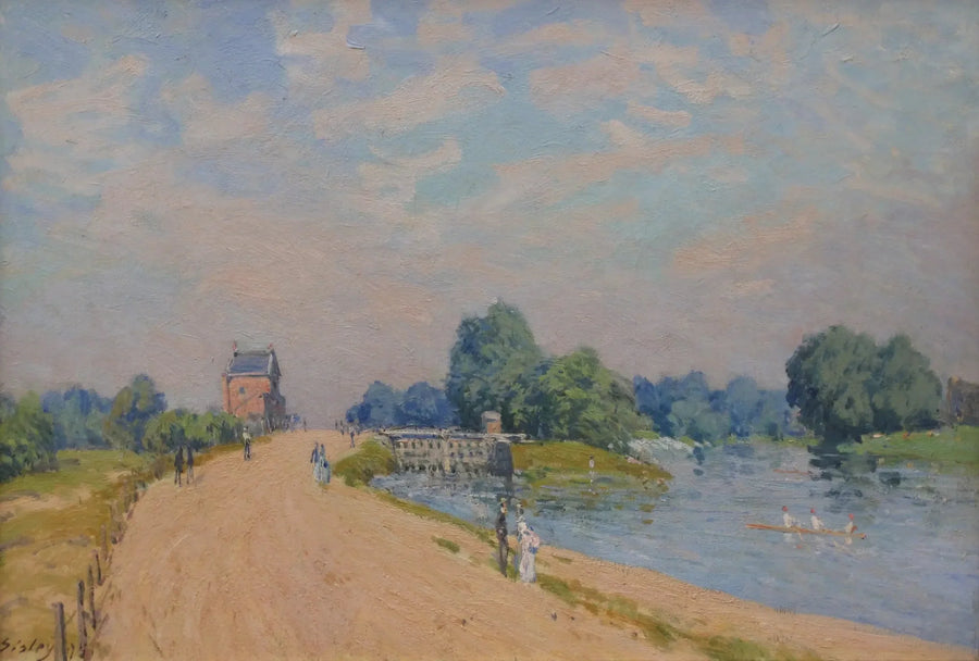 Hampton Court vejen til Molesey - Alfred Sisley