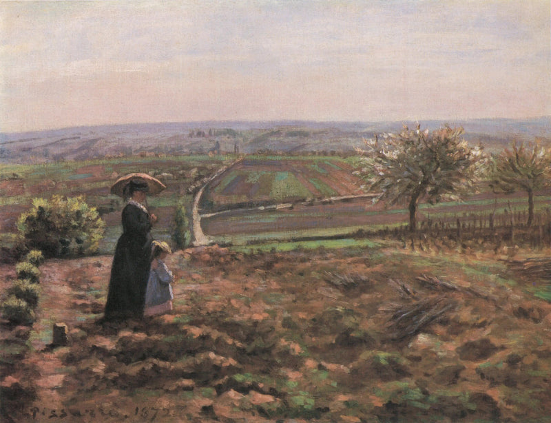 Vejen til Rouen, højderne af Hautil, Pontoise - Camille Pissarro