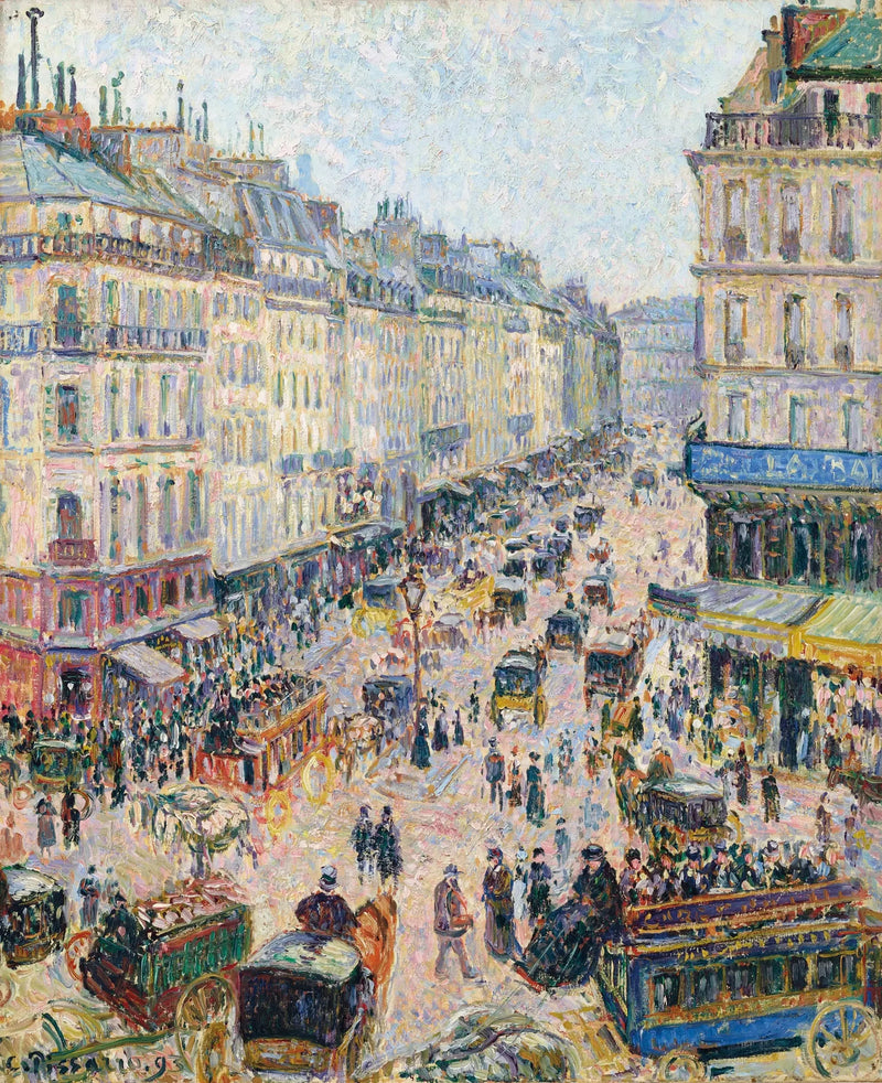 Gaden Saint-Lazare, lysende vejr - Camille Pissarro