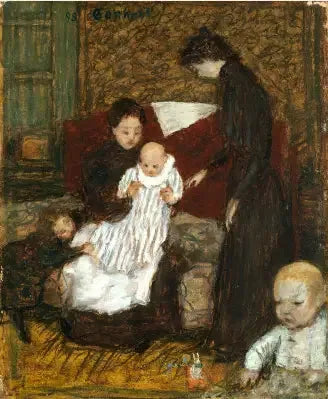 Kunstnerens søster og hendes børn - Pierre Bonnard