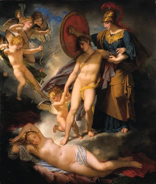 Visdommen, der bevarer ungdommen fra kærlighedens træk - Charles Meynier