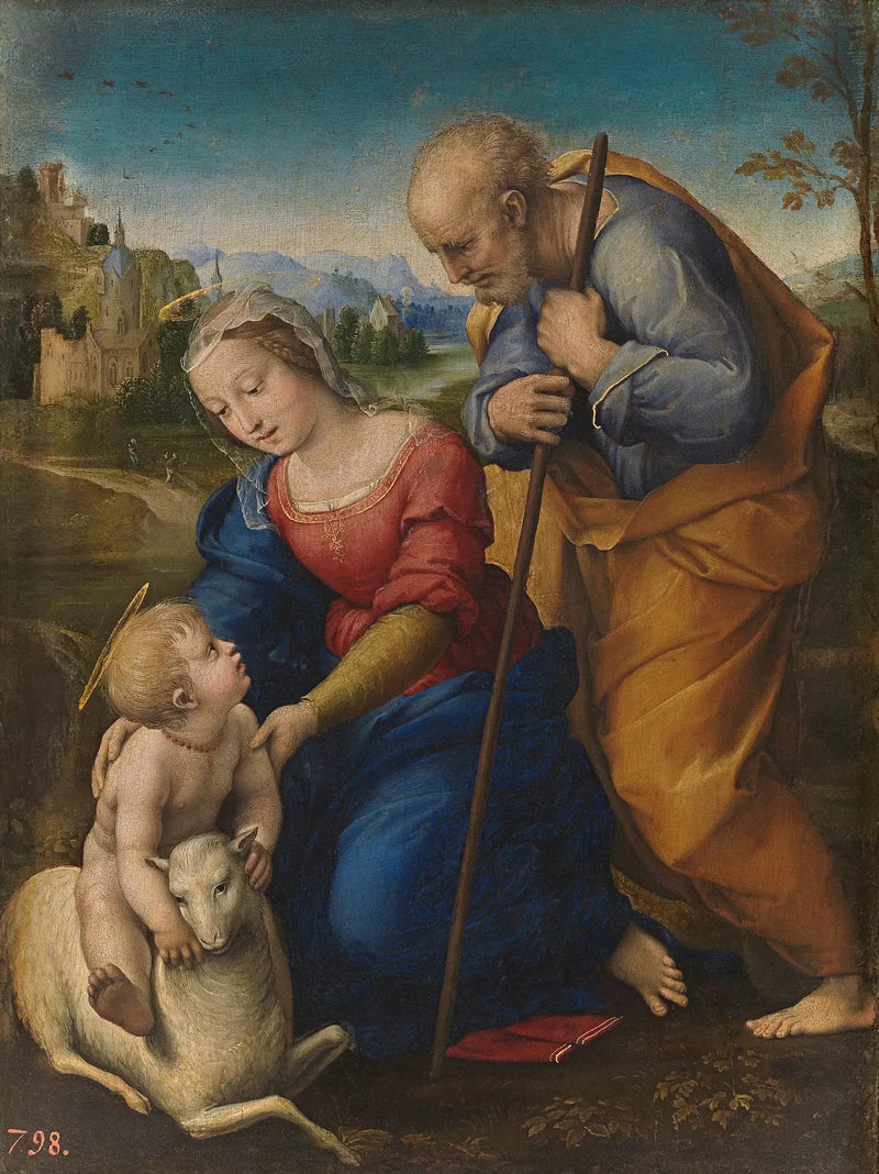 Den hellige familie med lammet - Raphael Sanzio