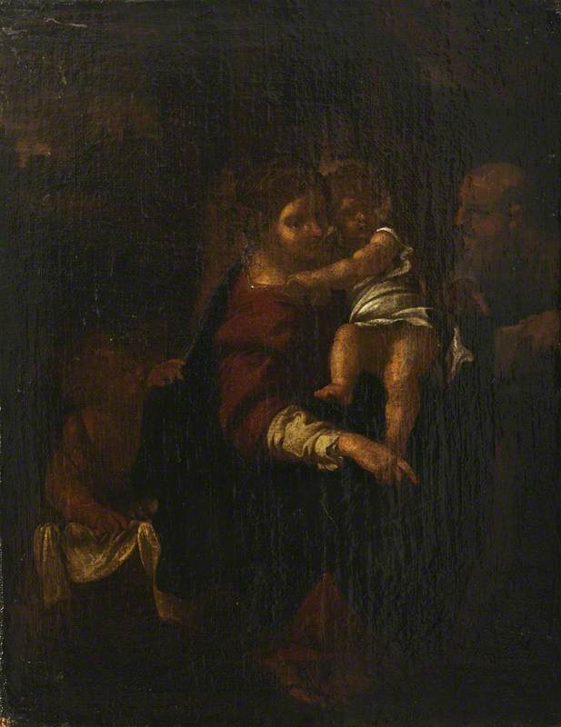 Den Hellige Familie med den hellige Johannes-barn - Annibale Carracci