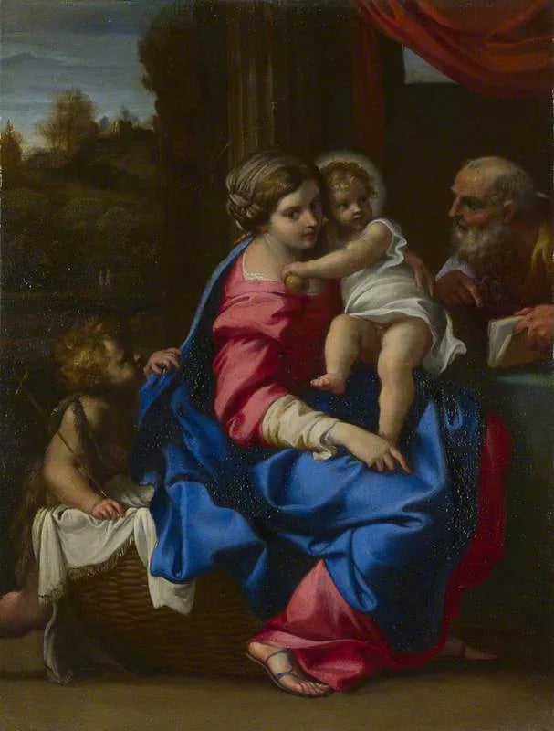 Den Hellige Familie med den hellige Johannes Døberen - Annibale Carracci