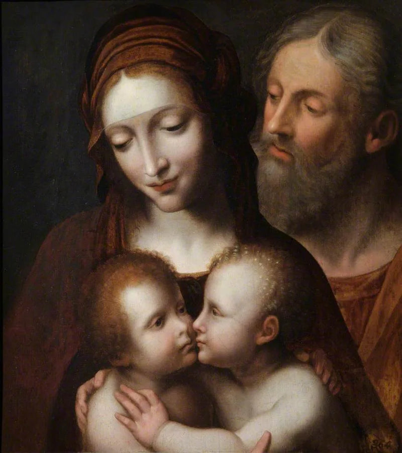 Den Hellige Familie med den Hellige Johannes-barn - Bernardino Luini