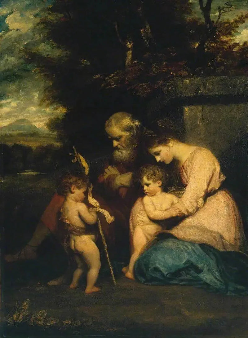 Den Hellige Familie med den hellige Johannes-barn - Joshua Reynolds