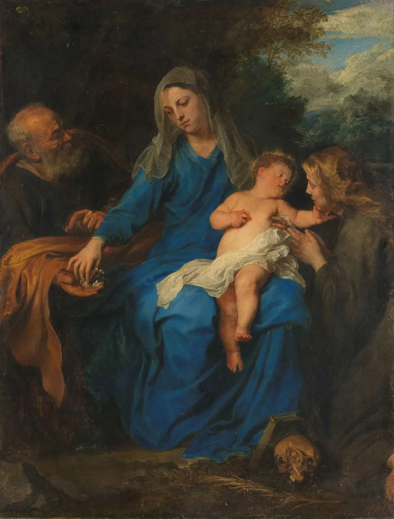 Den Hellige Familie med Marie-Magdalena - Antoine van Dyck