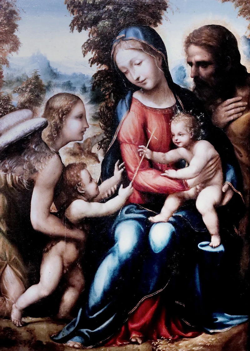 Den Hellige Familie med Sankt Johannes Døberen og en Engel - Il Sodoma (Giovanni Antonio Bazzi)