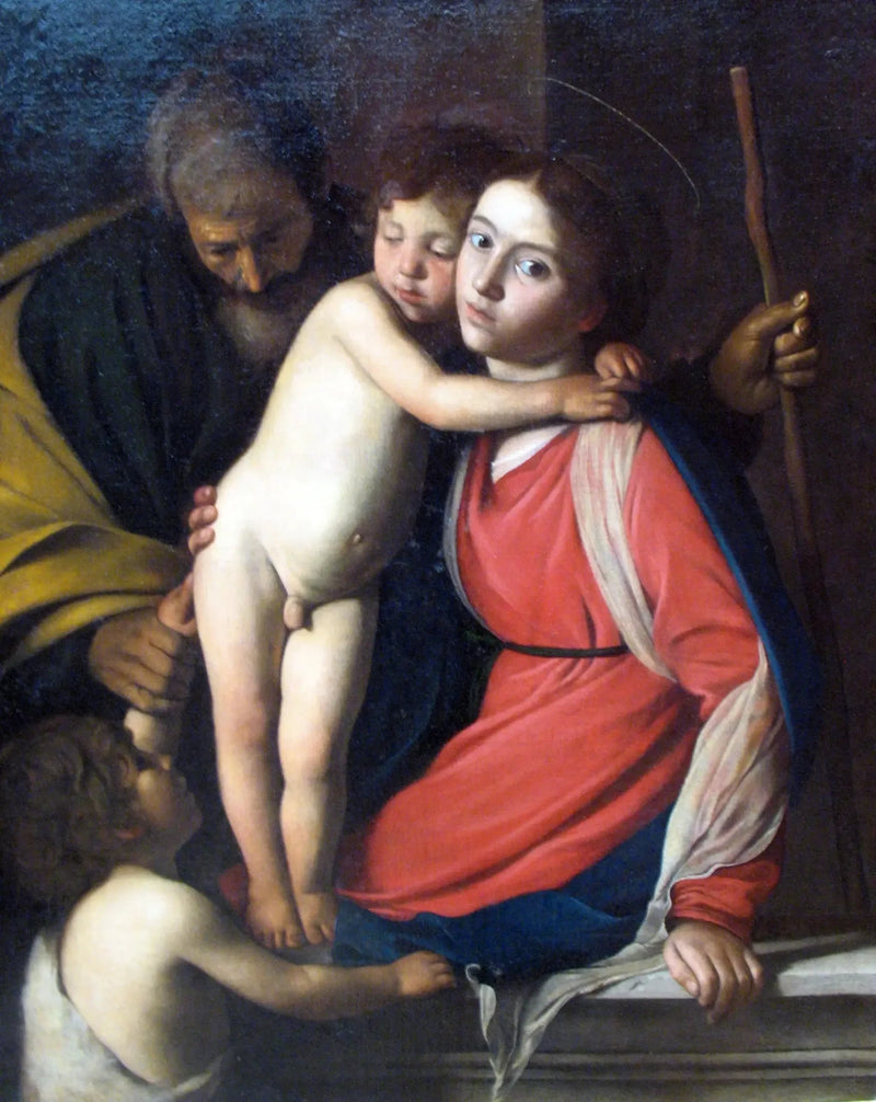 Den Hellige Familie med Sankt Johannes Døberen - Caravaggio