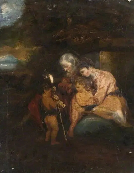 Den Hellige Familie med Sankt Johannes - Joshua Reynolds