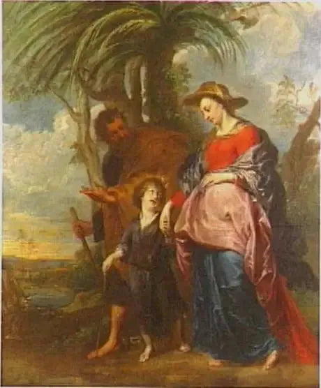 Den Hellige Familie på vej tilbage fra Egypten - Antoine van Dyck
