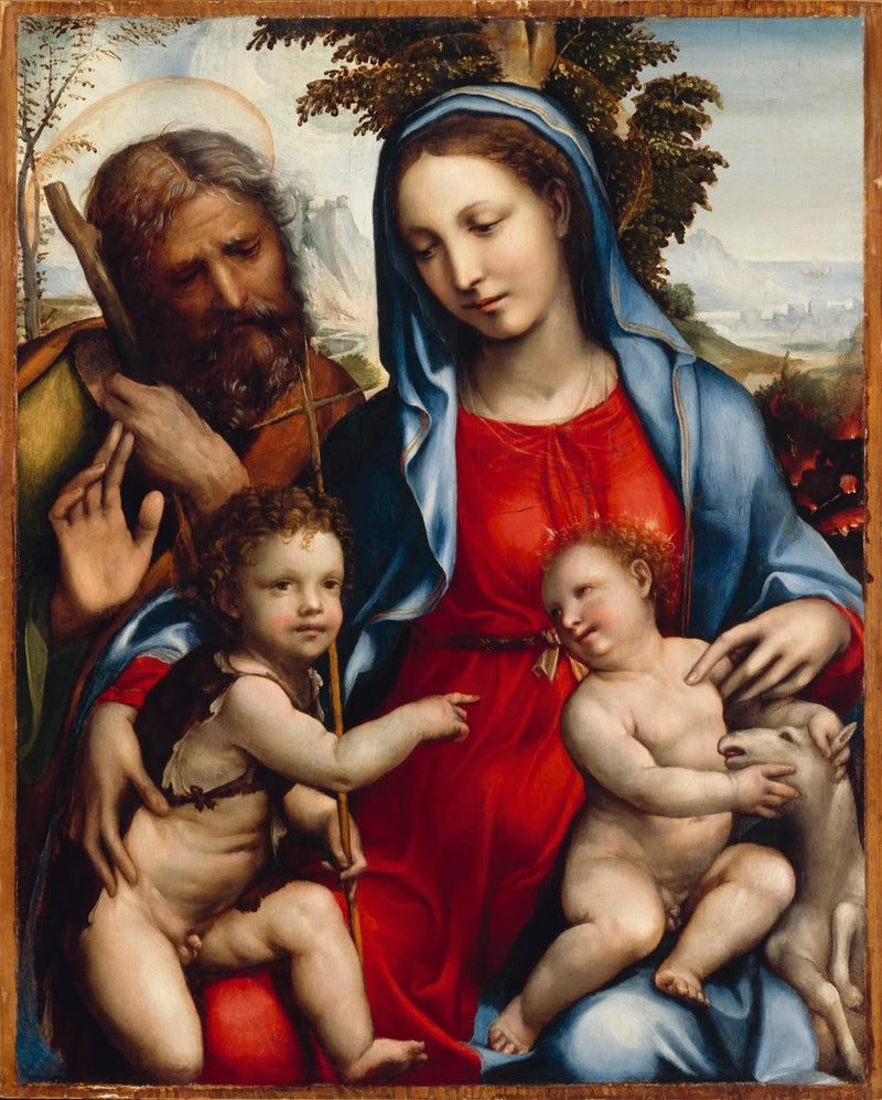 Den Hellige Familie og Sankt Johannes - Il Sodoma (Giovanni Antonio Bazzi)