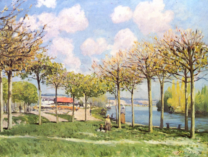 Seinen ved Bougival - Alfred Sisley