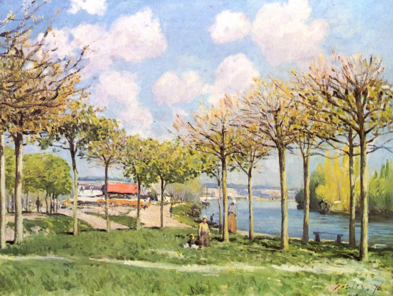 Seinen ved Bougival - Alfred Sisley